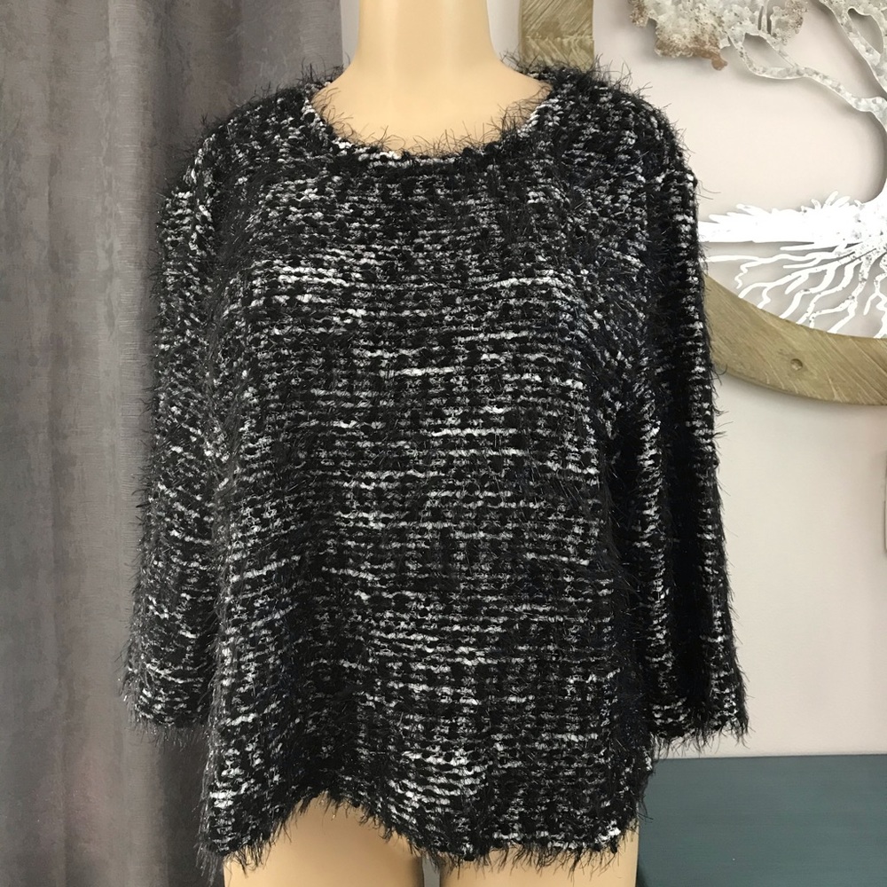 Vince Camuto Eyelash Sweater Black S